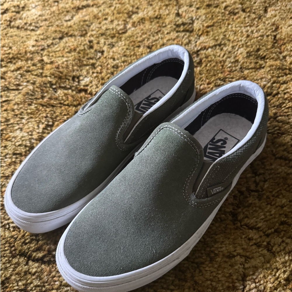 Vans Green Slip-On Sneakers Classic Style